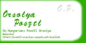 orsolya posztl business card